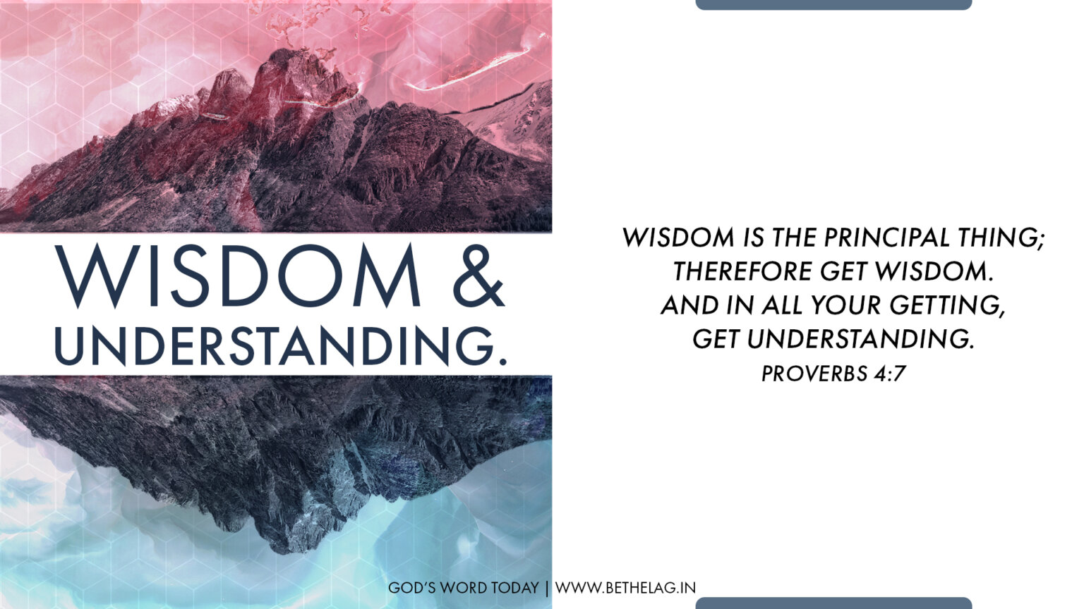 Getting Get Understanding Pursue Wisdom - Temple of God by Bethel AG Church